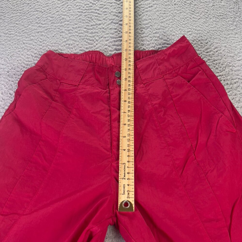 Nike Air Jordan Cargo Pants Womens XS Pink Red Wide Leg Windbreaker Nylon Y2K - Picture 8 of 11